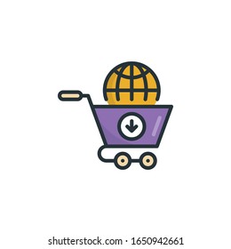 E-commerce Vector Outline Filled Icon. EPS 10 