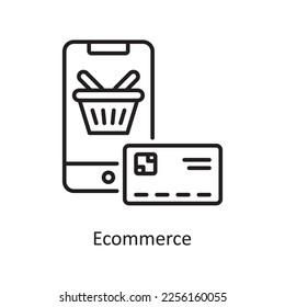 Ecommerce  Vector Outline Icon Design illustration. Shopping and E-Commerce Symbol on White background EPS 10 File