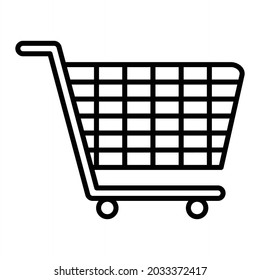 Icono De Esquema Del Vector De Ecommerce Aislado En Fondo Blanco

