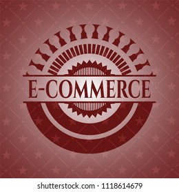 e-commerce vintage red emblem