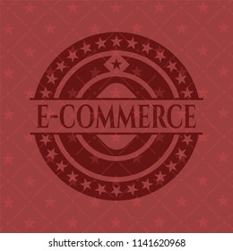 e-commerce vintage red emblem