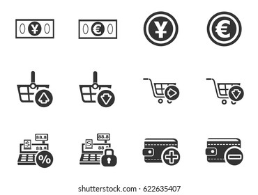 e-commerce web icons for user interface design