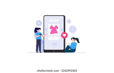 E-Commerce-Website-Konzept Illustration