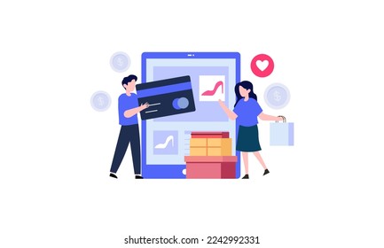 E-Commerce-Website-Konzept Illustration