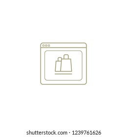 ecommerce web wireframe vector icon