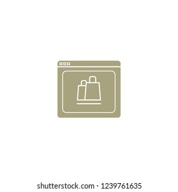 ecommerce web wireframe vector icon