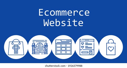 Hintergrundkonzept für E-Commerce-Websites mit Icons für E-Commerce-Websites. Icons related shopping bag, web, wishlist, Gateway