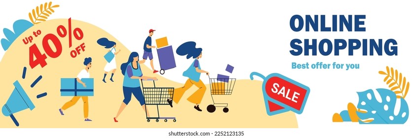Skizze für E-Commerce-Website-Banner-Vorlagen