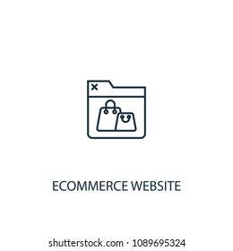 ECommerce Website Icon. Logo Element Illustration. ECommerce Website Symbol Design From ECommerce Collection. Simple ECommerce Website Concept. Can Be Used In Web And Mobile.