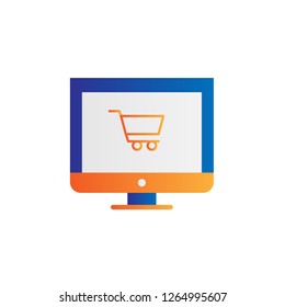 ecommerce website icon with simple modern style and flat gradient concept design vector eps 10 
