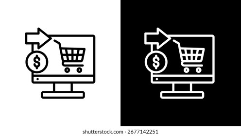 E-Commerce White Icon Set Design