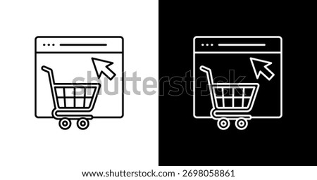E-Commerce White Icon Set Design