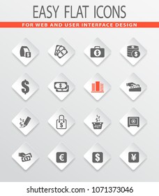 E-commers flat vector icons for user interface design