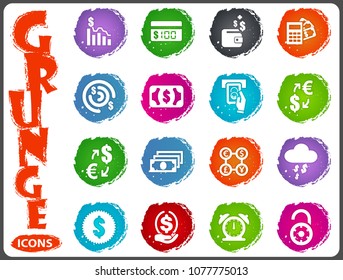 E-commers grunge icons for user interface design