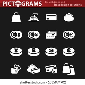 E-commers vector icons for user interface design