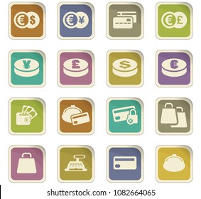 E-commers vector icons for user interface design