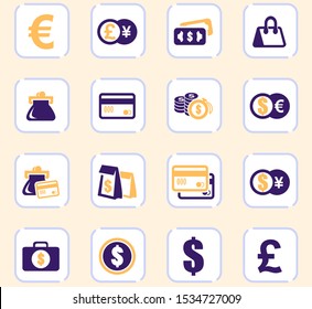 E-commers vector icons for user interface design