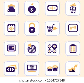 E-commers vector icons for user interface design