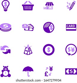 E-commers vector icons for user interface design