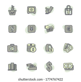 E-commers vector icons for user interface design