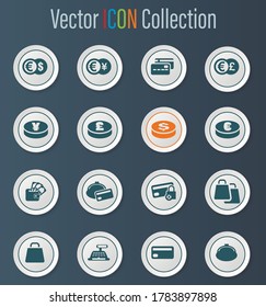 E-commers vector icons for user interface design