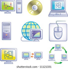 E-communications vector icons set