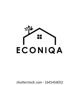 Econ Econiqa Home Logo Simple Vector Template