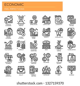 Econimic Elements , Thin Line and Pixel Perfect Icons