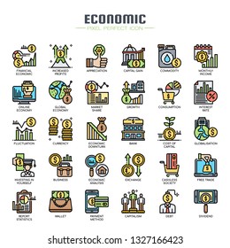 Econimic Elements , Thin Line and Pixel Perfect Icons