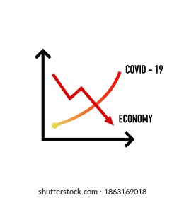 concepto de crisis económica debido a la propagación del coronavirus COVID-19 en el mundo,