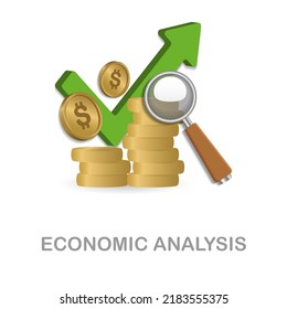 Economic Analysis icon. 3d illustration from economic collection. Creative Economic Analysis 3d icon for web design, templates, infographics and more