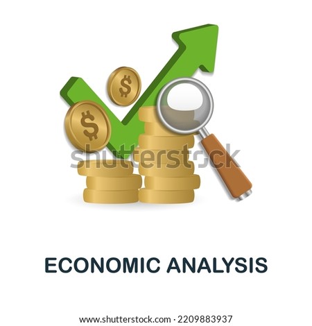 Economic Analysis icon. 3d illustration from economic collection. Creative Economic Analysis 3d icon for web design, templates, infographics and more