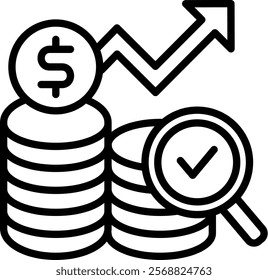 Economic Analysis Icon Element For Design