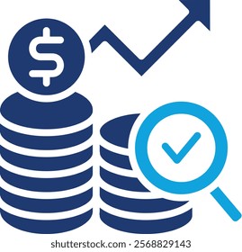 Economic Analysis Icon Vector Illustration