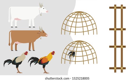Economic animals are pets that are valuable and large enough to be used economically. Examples of known economic animals include cows, buffaloes, chickens, pigs.