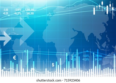 Economic Background Diagrams Stock Numbers Exchange Stock Vector ...