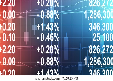 Economic Background with Diagrams, stock numbers, exchange trades. Vector abstract illustration.