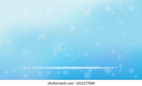 An economic bubble or asset bubble business image vector for business abstract background.