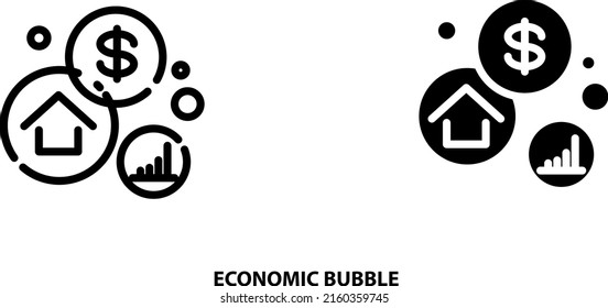 Economic Bubble Icon , Vector Illustration