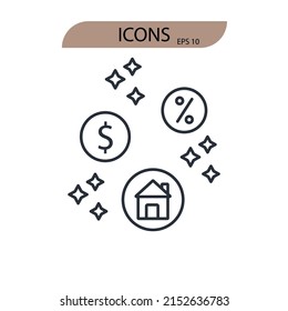 Economic Bubble Icons  Symbol Vector Elements For Infographic Web