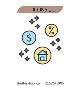 Economic Bubble Icons  Symbol Vector Elements For Infographic Web