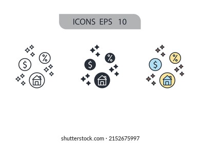 Economic Bubble Icons  Symbol Vector Elements For Infographic Web