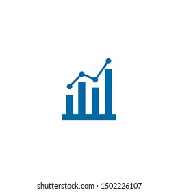 Economic business chart graphic symbol logo design vector template