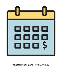 Economic calendar Vector Icon which can easily modify or edit
 
