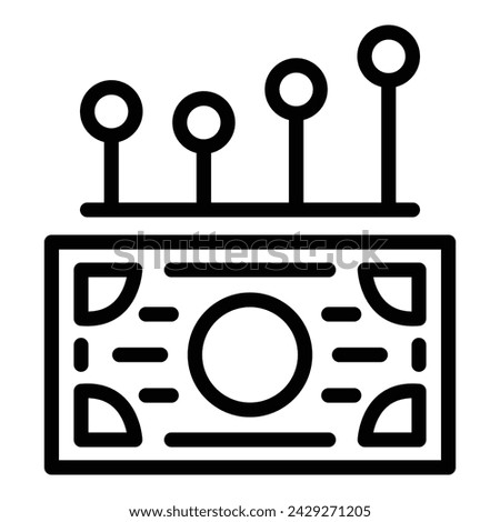 Economic collapse icon outline vector. Economy prices growth. Hunger development disaster