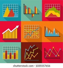 Economic course icons set. flat set of 9 economic course vector icons for web isolated on white background