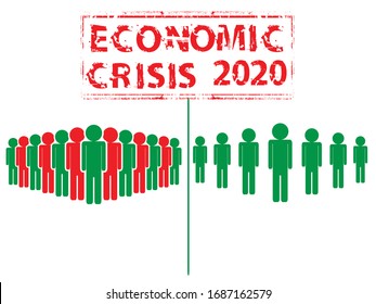 Economic crisis 2020 .  Vector illustration