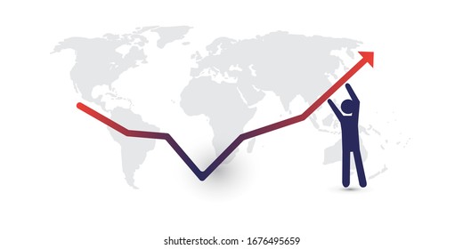 Economic Crisis in All Around the World - The Hard Work Ahead to Restore the Global Economy - Design Concept