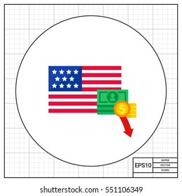 Economic crisis in America icon