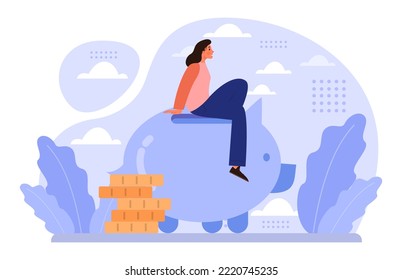 Economic crisis concept. Economical activity or output recession, bankruptcy or profit decrease. Idea of financial, production and living standard decline. Flat vector illustration